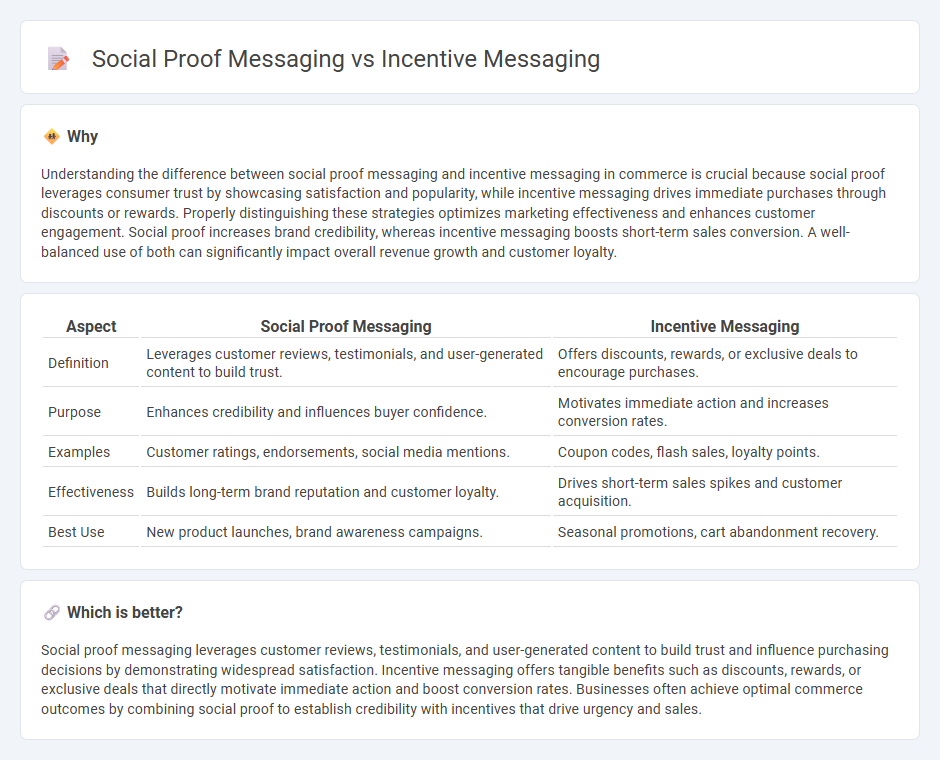 Social Proof Messaging vs Incentive Messaging in Commerce