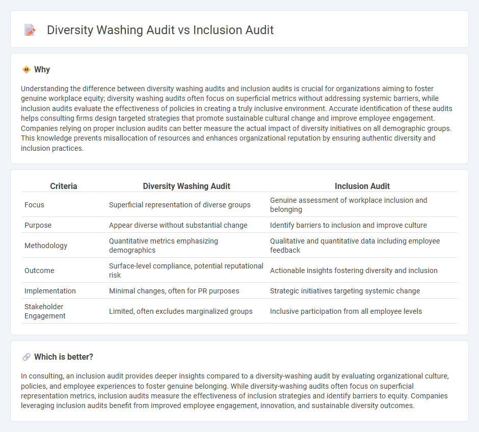Diversity Washing Audit vs Inclusion Audit in Consulting