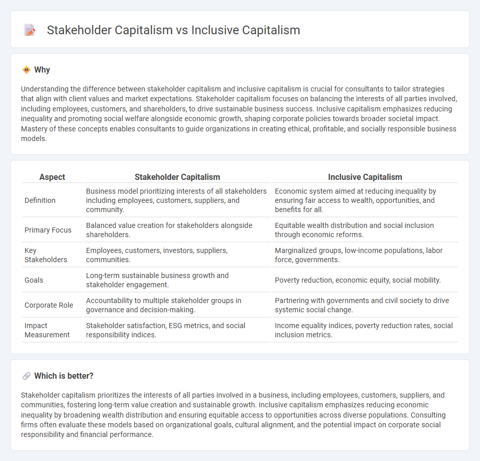Stakeholder Capitalism vs Inclusive Capitalism in Consulting