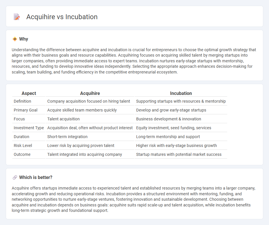 Acquihire vs Incubation in Entrepreneurship
