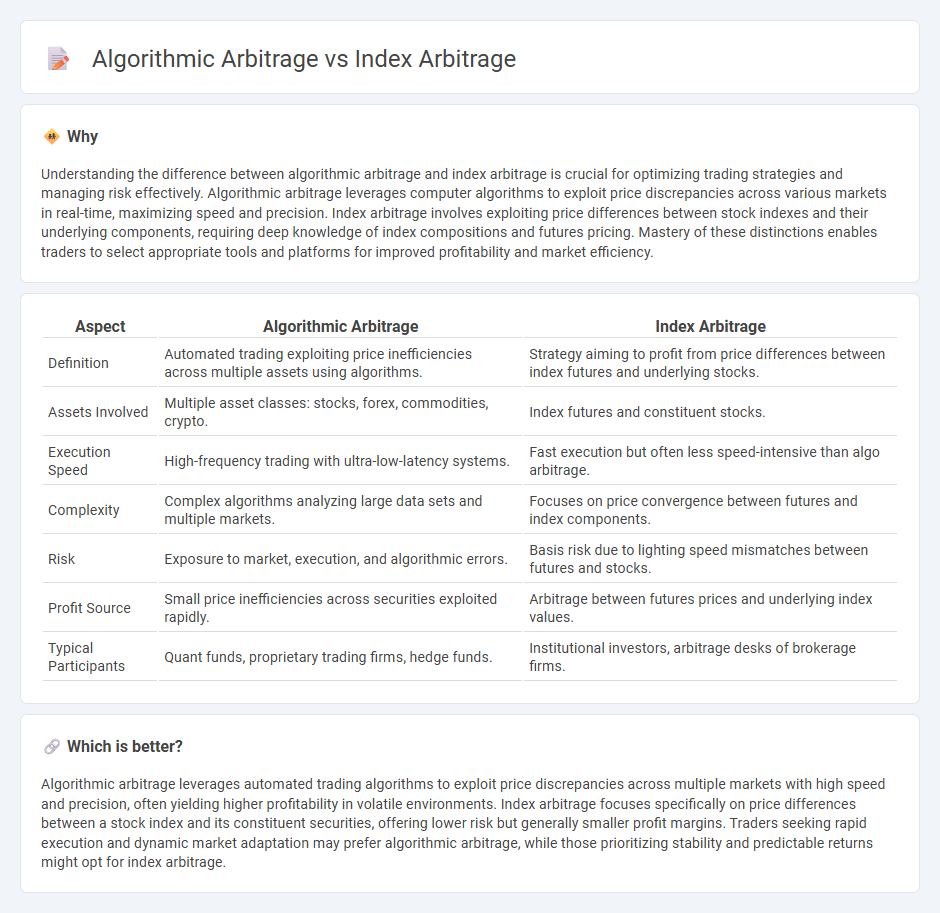 Algorithmic Arbitrage vs Index Arbitrage in Trading
