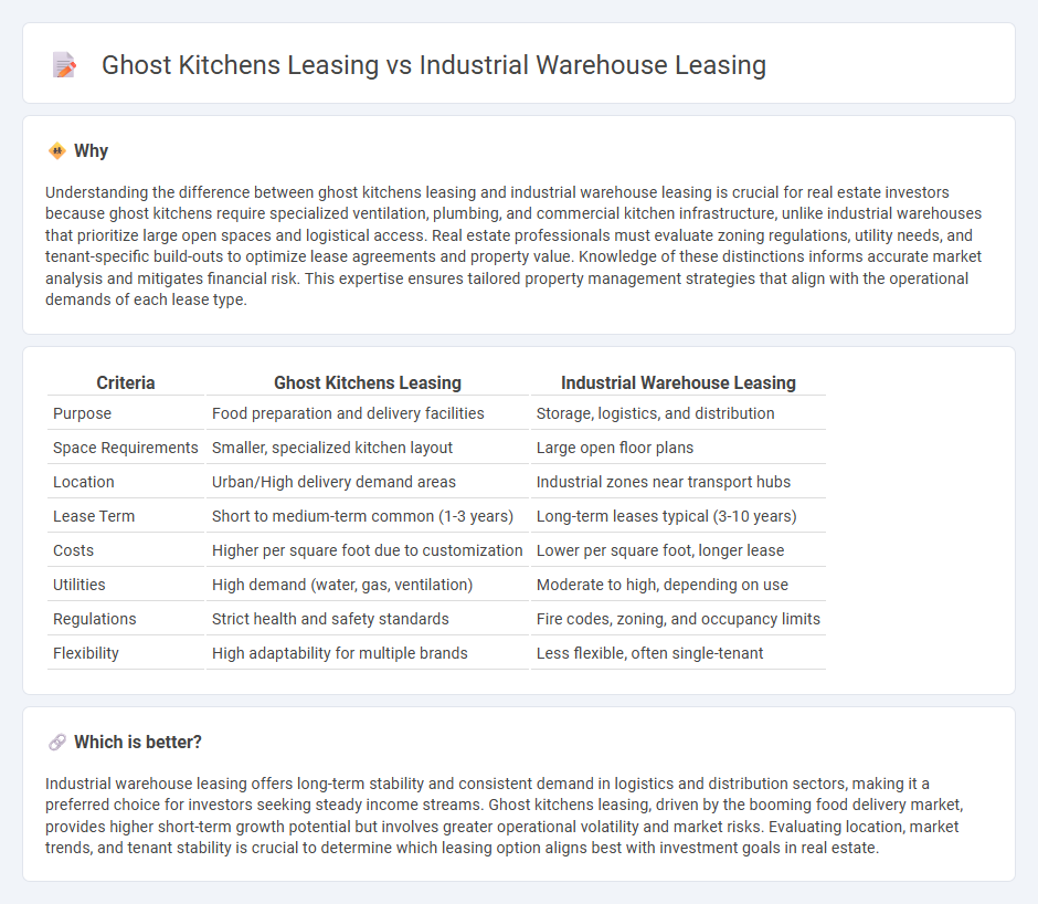 Ghost Kitchens Leasing vs Industrial Warehouse Leasing in Real Estate