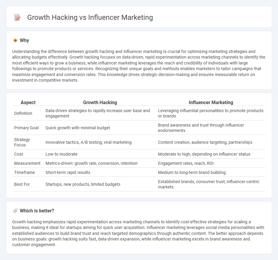 Growth Hacking vs Influencer Marketing in Marketing