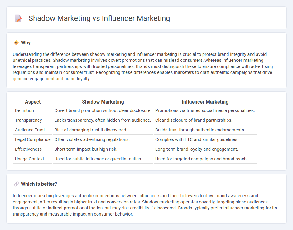 Shadow Marketing vs Influencer Marketing in Marketing