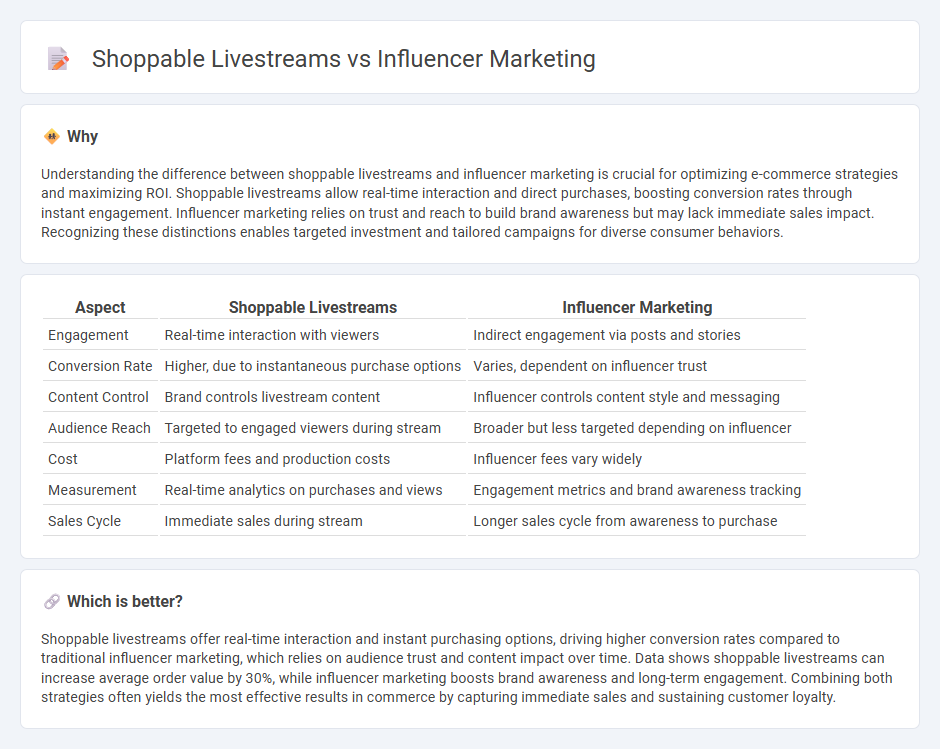 Shoppable Livestreams vs Influencer Marketing in Commerce