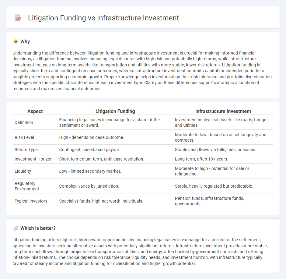Litigation Funding vs Infrastructure Investment in Investment