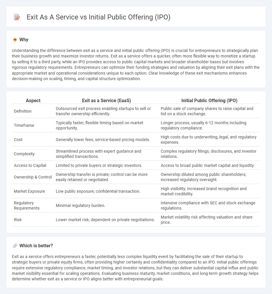 Exit As A Service vs Initial Public Offering (Ipo) in Entrepreneurship