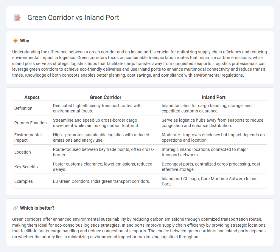 Green Corridor vs Inland Port in Logistics