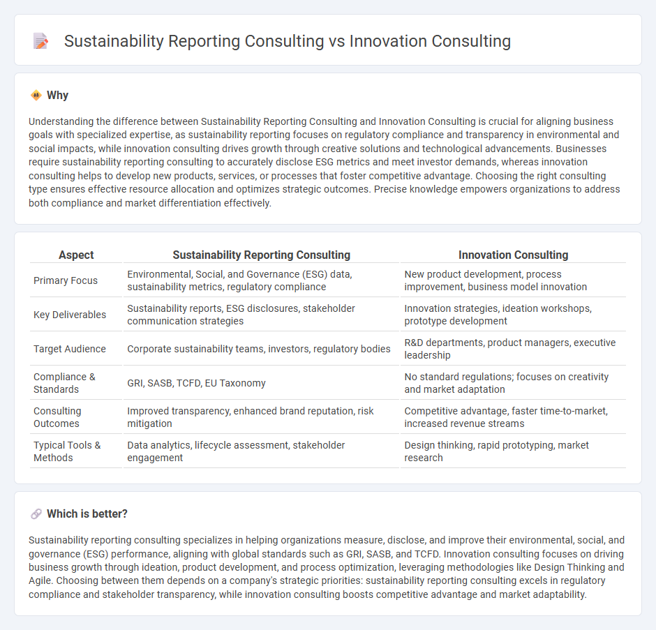 Sustainability Reporting Consulting vs Innovation Consulting in Consulting