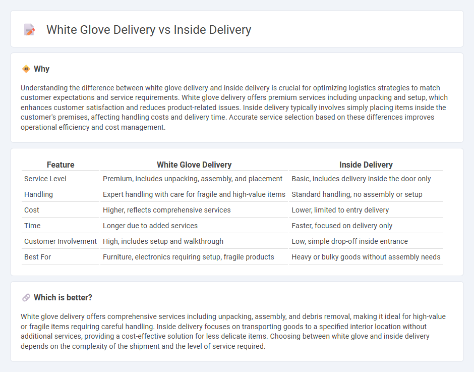 White Glove Delivery vs Inside Delivery in Logistics