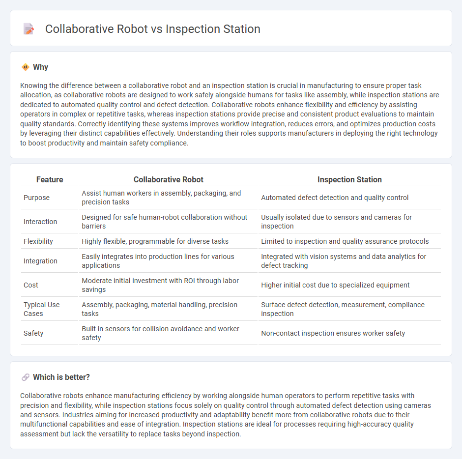Collaborative Robot vs Inspection Station in Manufacturing