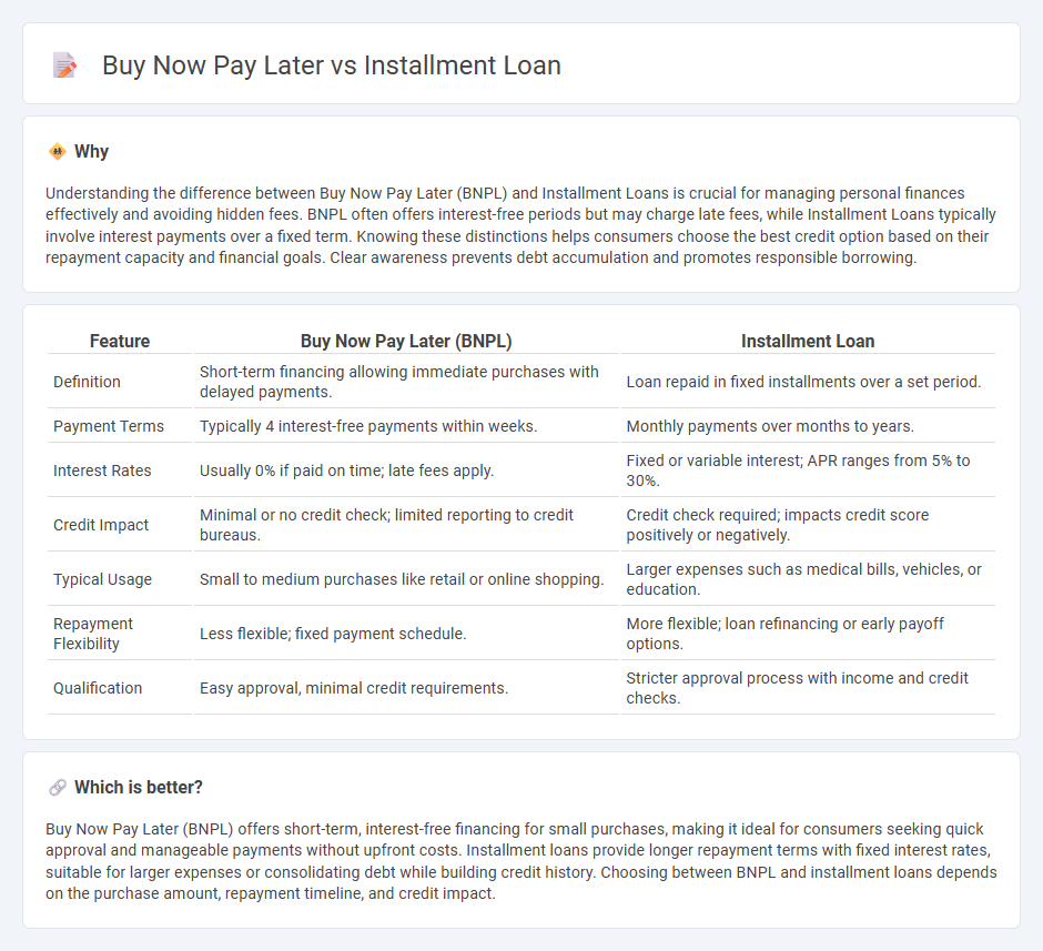 Buy Now Pay Later vs Installment Loan in Finance
