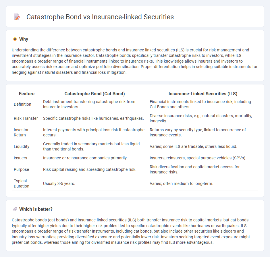 Catastrophe Bond vs Insurance-Linked Securities in Insurance