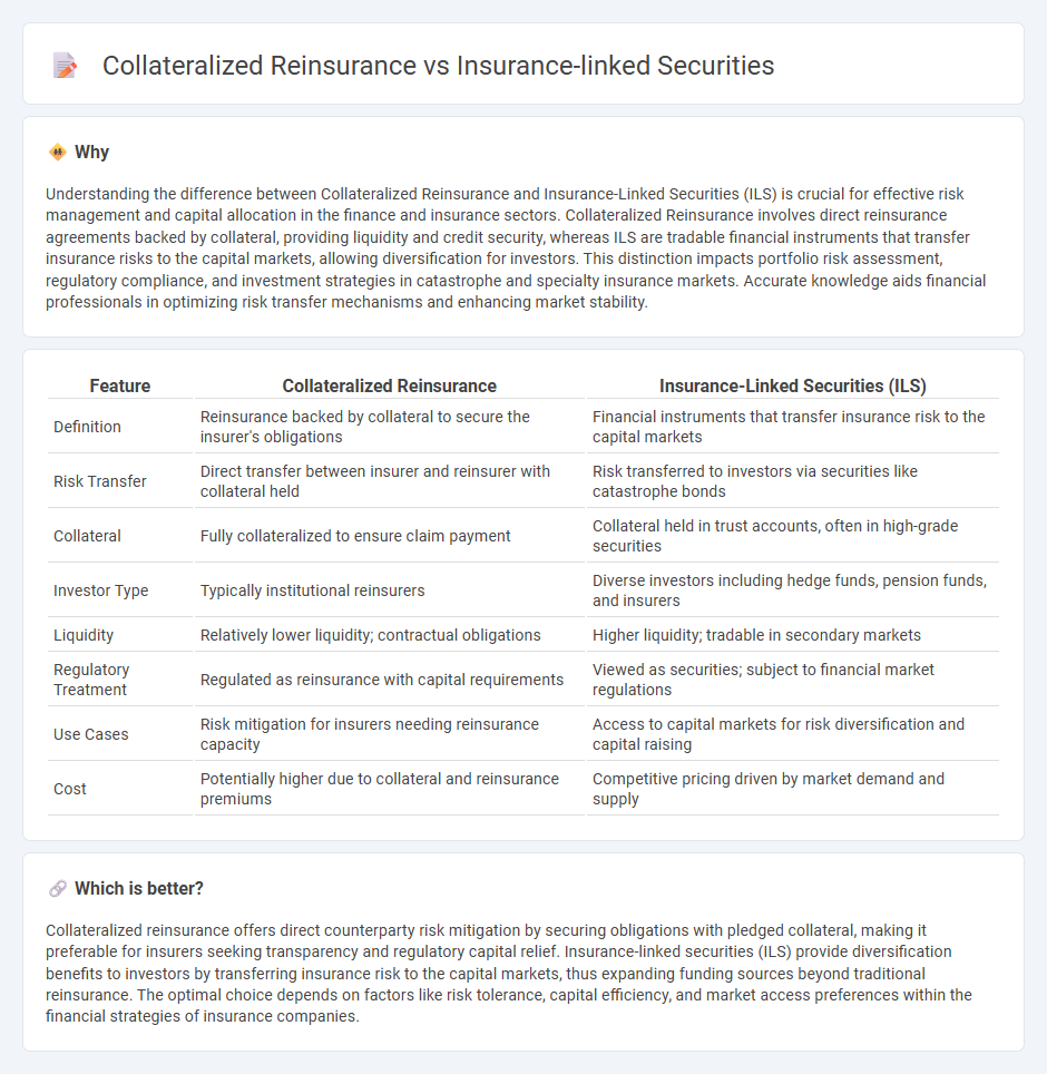 Collateralized Reinsurance vs Insurance-Linked Securities in Finance