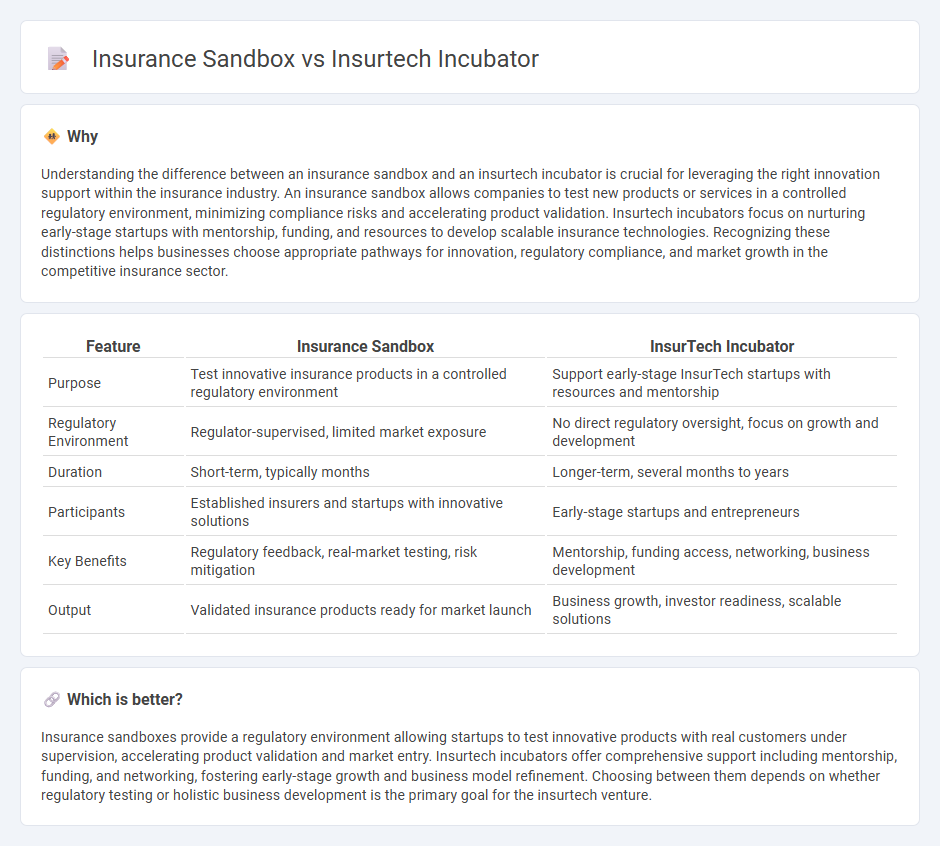 Insurance Sandbox vs Insurtech Incubator in Insurance