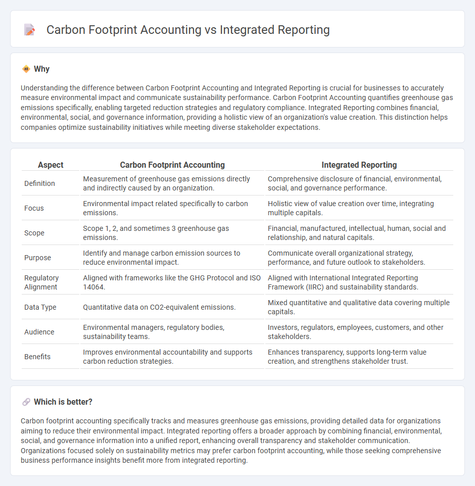 Carbon Footprint Accounting vs Integrated Reporting in Accounting
