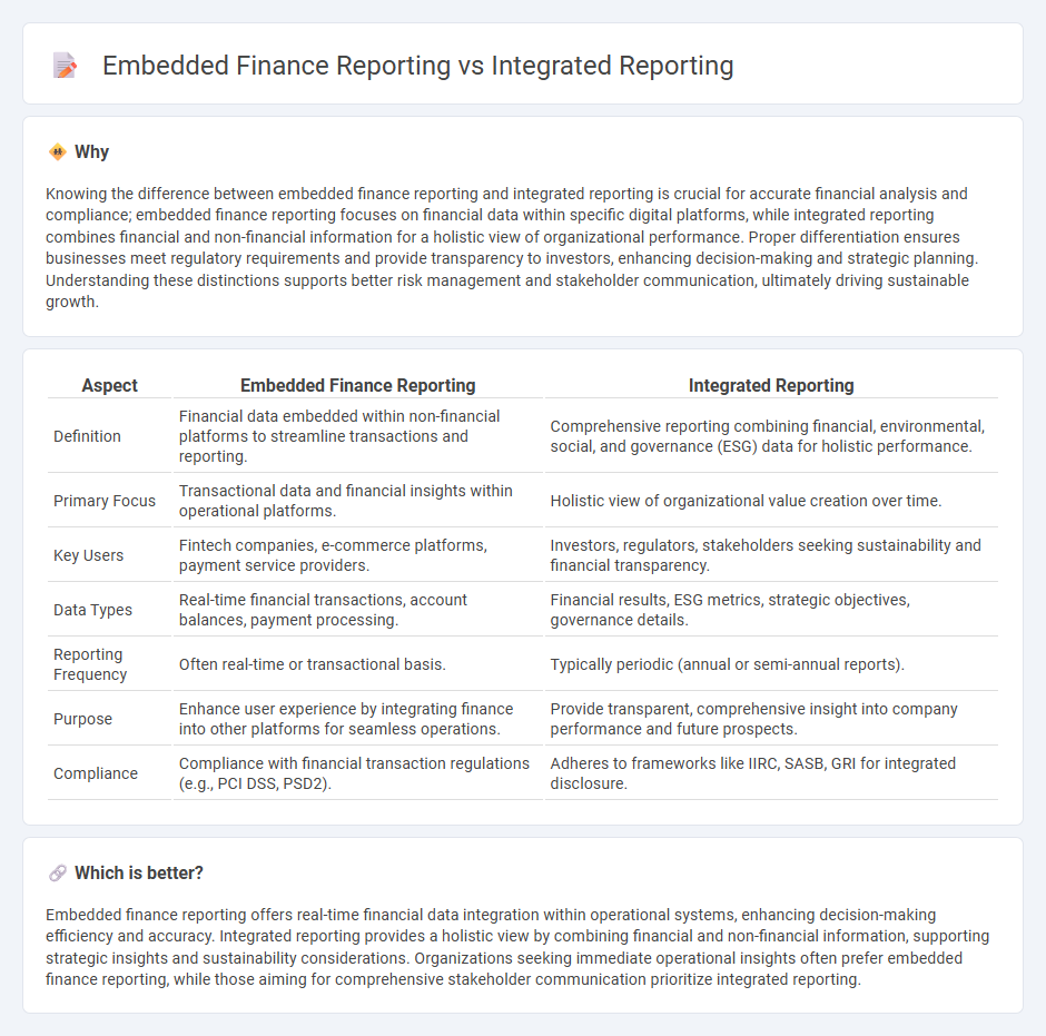Embedded Finance Reporting vs Integrated Reporting in Accounting