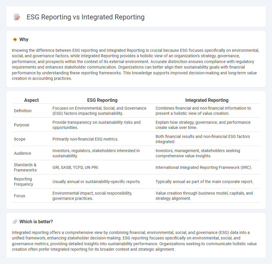Esg Reporting vs Integrated Reporting in Accounting