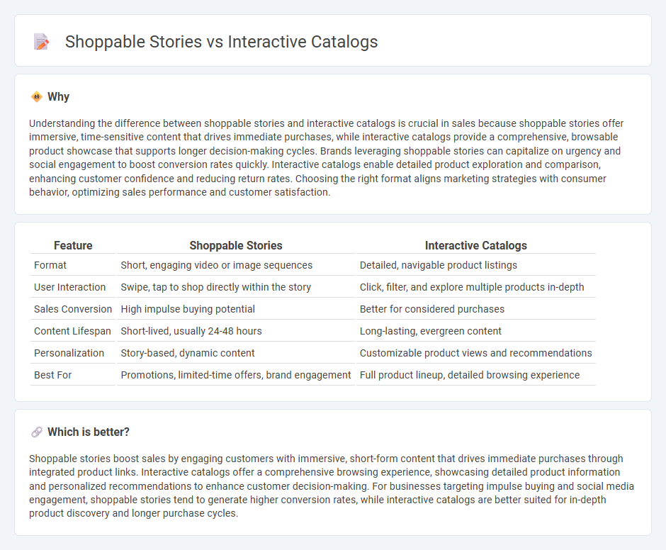 Shoppable Stories vs Interactive Catalogs in Sales