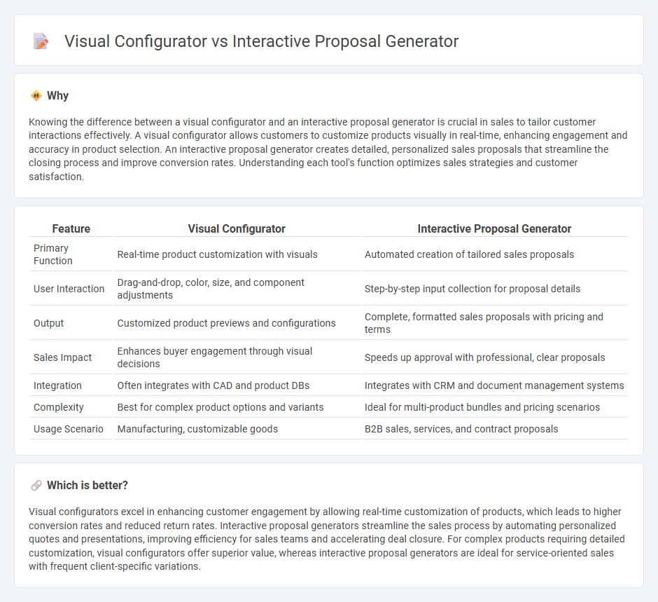 Visual Configurator vs Interactive Proposal Generator in Sales