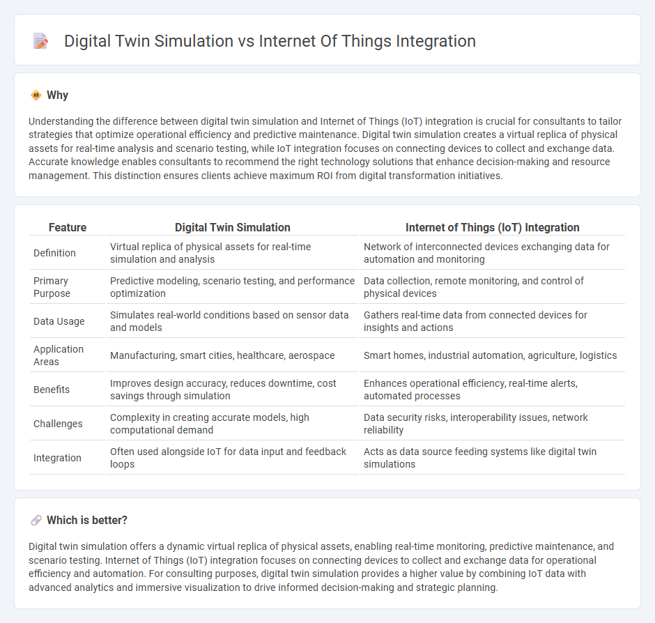 Digital Twin Simulation vs Internet Of Things Integration in Consulting