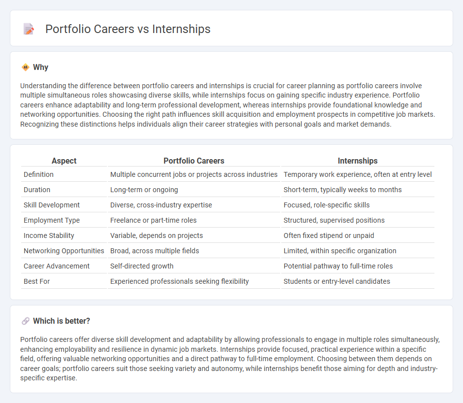 Portfolio Careers vs Internships in Employment