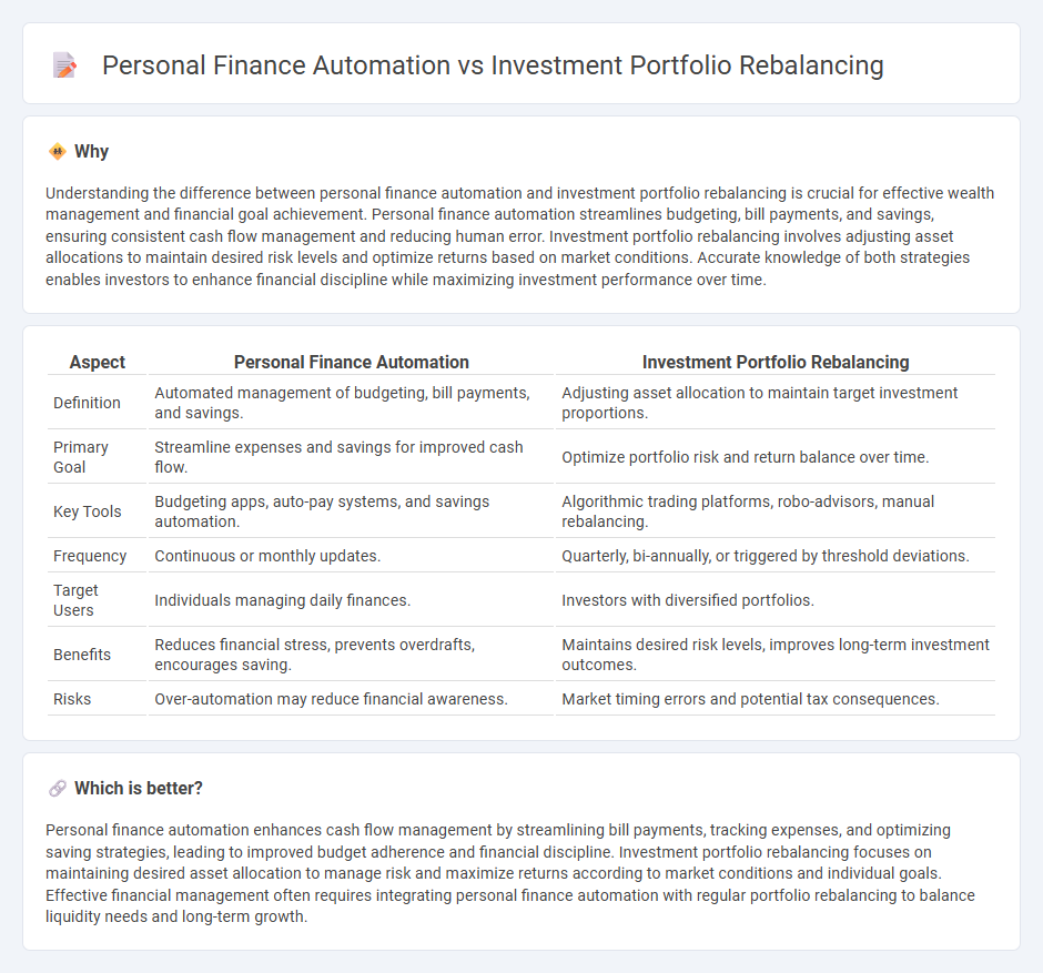 Personal Finance Automation vs Investment Portfolio Rebalancing in Banking