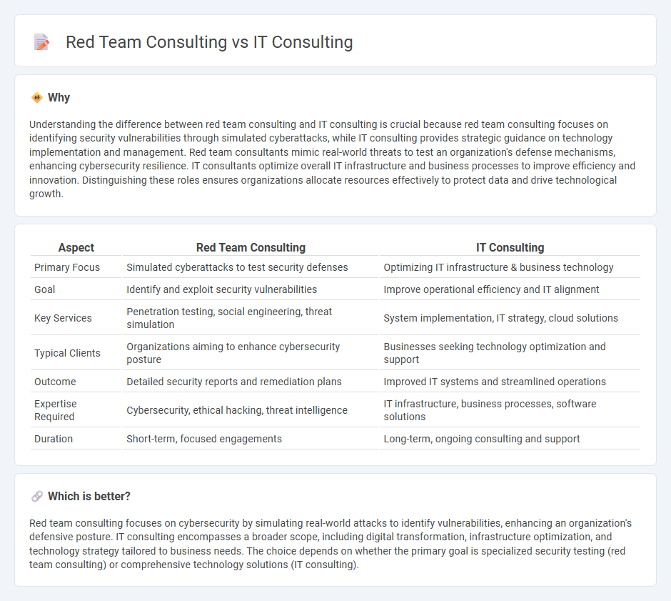 Red Team Consulting vs It Consulting in Consulting