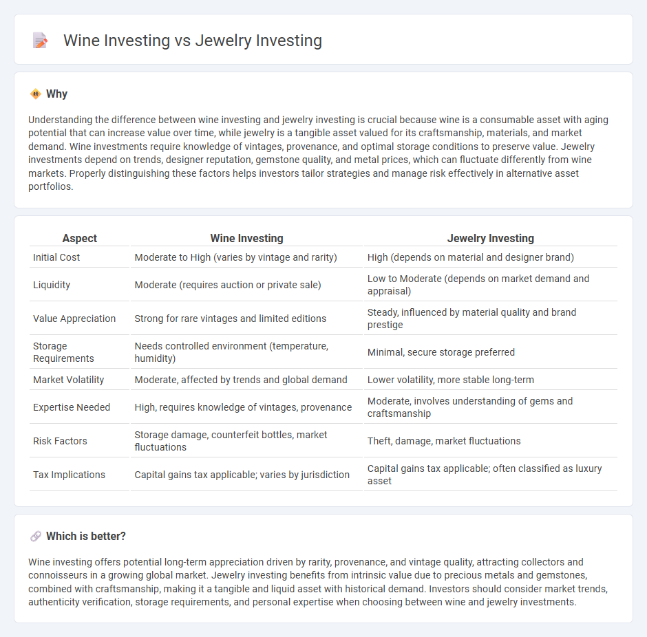 Wine Investing vs Jewelry Investing in Investment