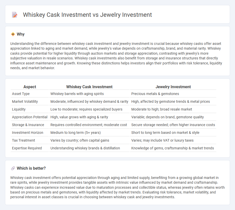 Whiskey Cask Investment vs Jewelry Investment in Investment