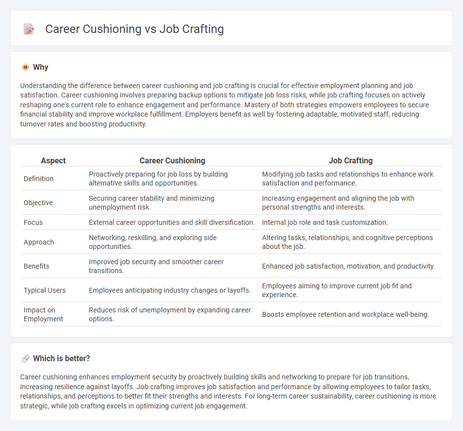Career Cushioning vs Job Crafting in Employment