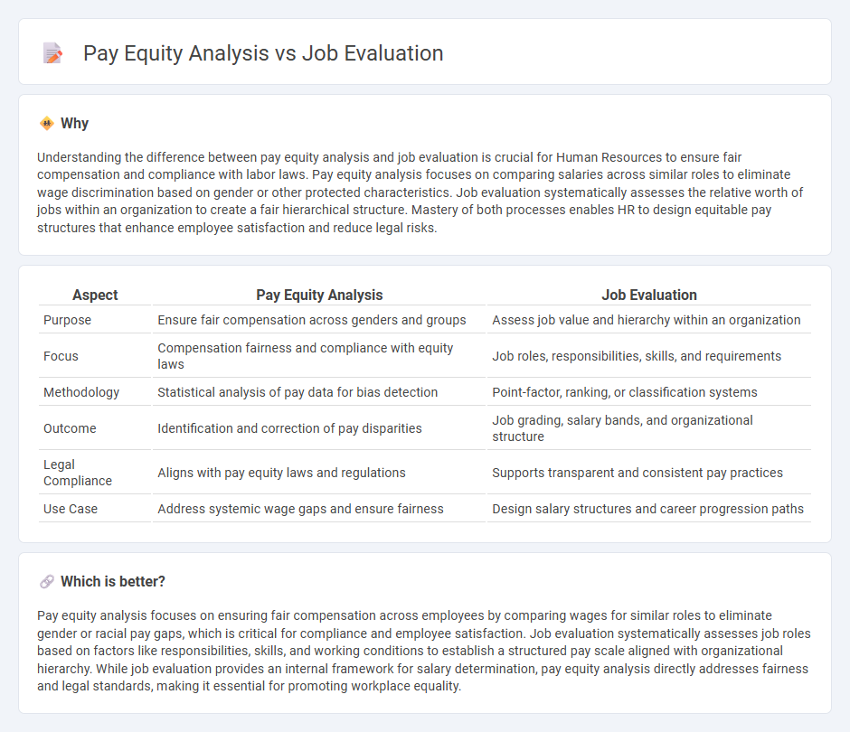 Pay Equity Analysis vs Job Evaluation in Human Resources