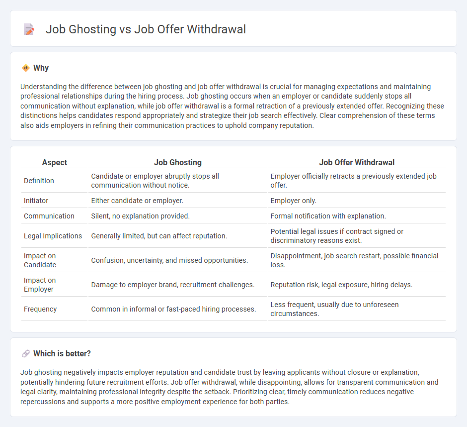 Job Ghosting vs Job Offer Withdrawal in Employment