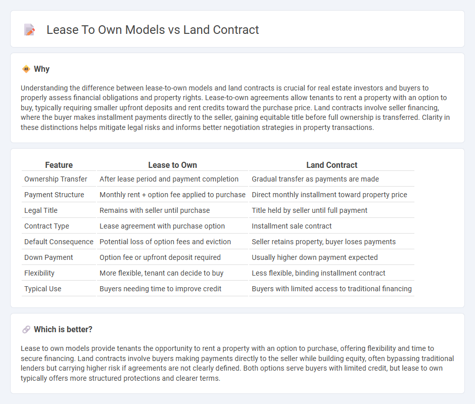 Lease To Own Models vs Land Contract in Real Estate