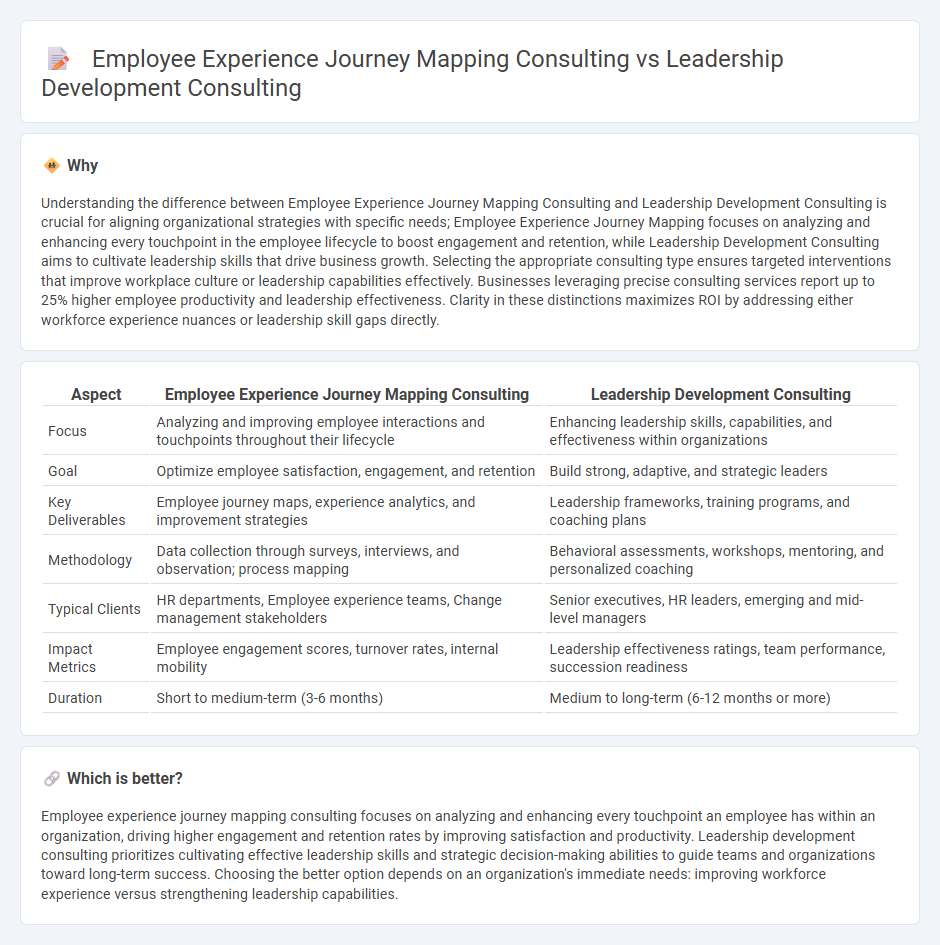 Employee Experience Journey Mapping Consulting vs Leadership Development Consulting in Consulting