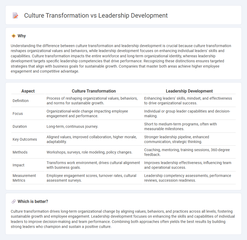 Culture Transformation vs Leadership Development in Consulting