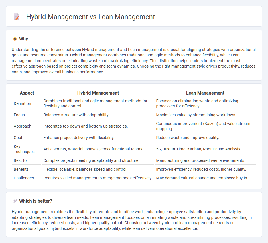 Hybrid Management vs Lean Management in Management
