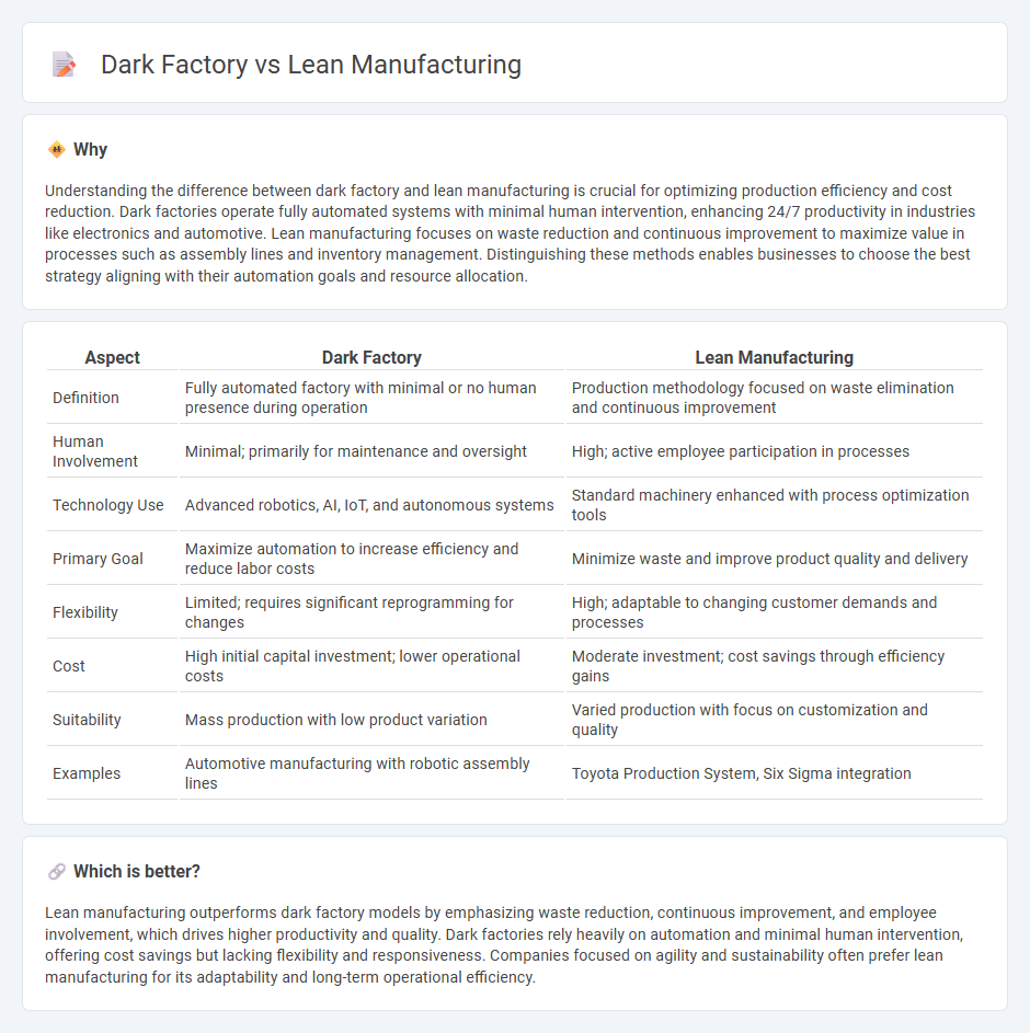 Dark Factory vs Lean Manufacturing in Manufacturing