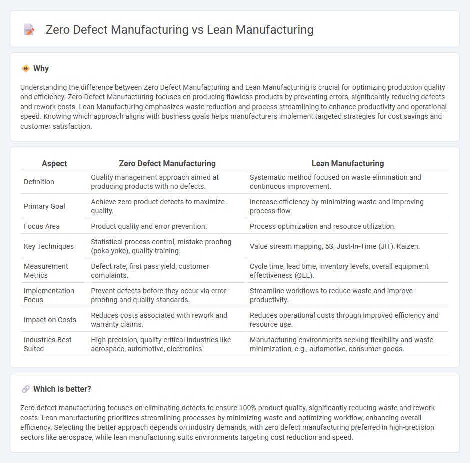 Zero Defect Manufacturing vs Lean Manufacturing in Manufacturing