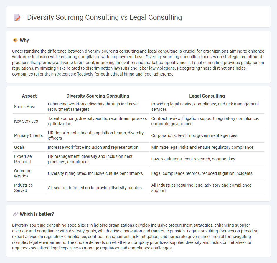 Diversity Sourcing Consulting vs Legal Consulting in Consulting