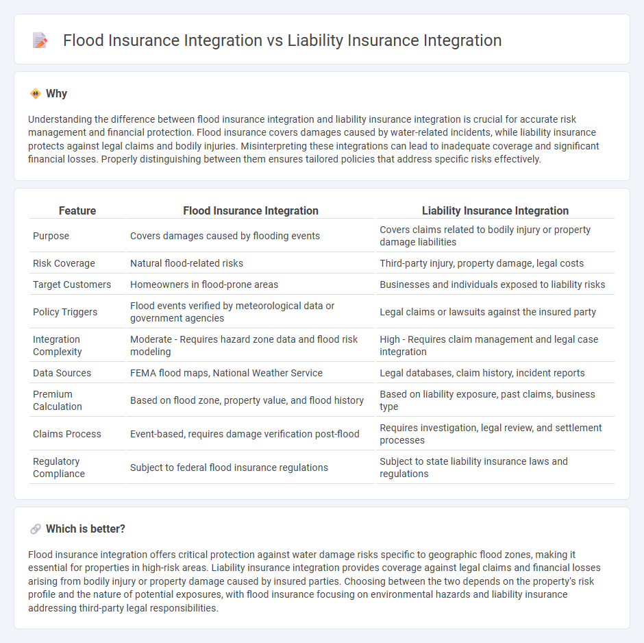 Flood Insurance Integration vs Liability Insurance Integration in Insurance