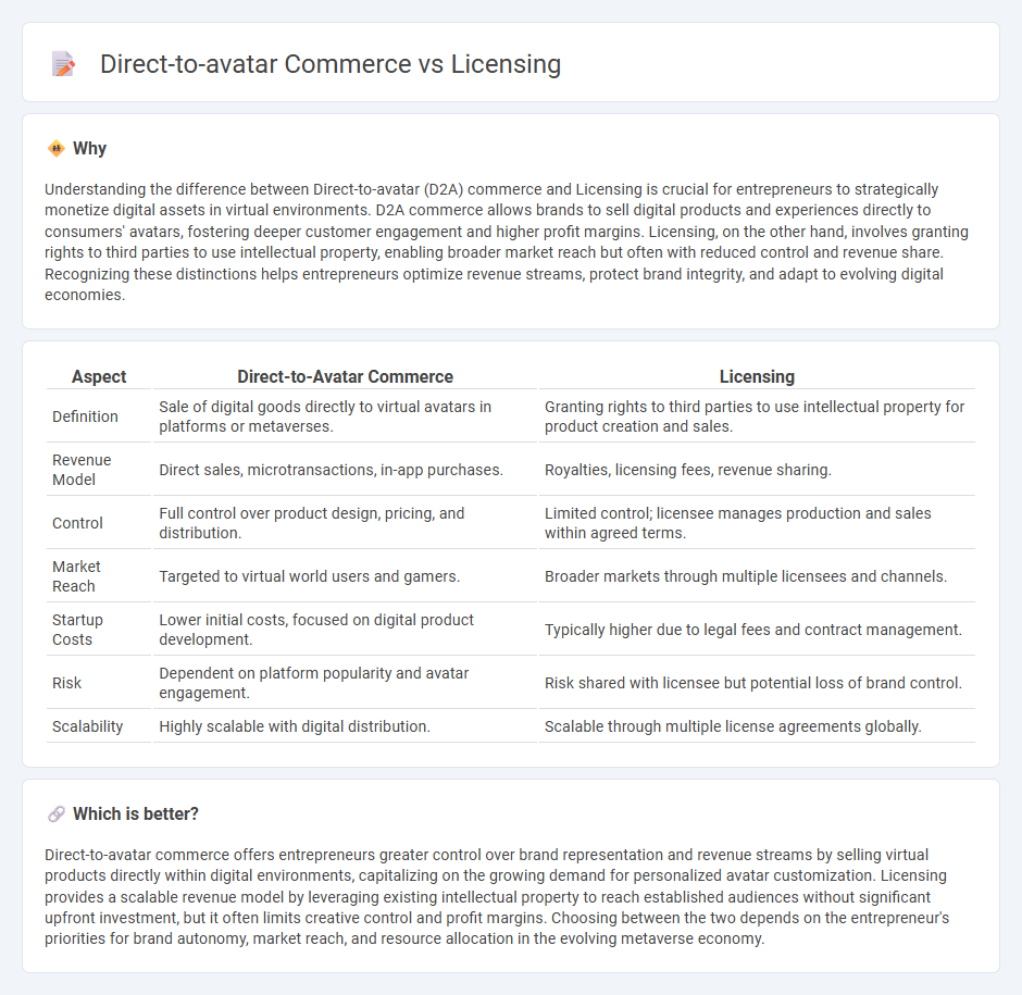 Direct-To-Avatar Commerce vs Licensing in Entrepreneurship