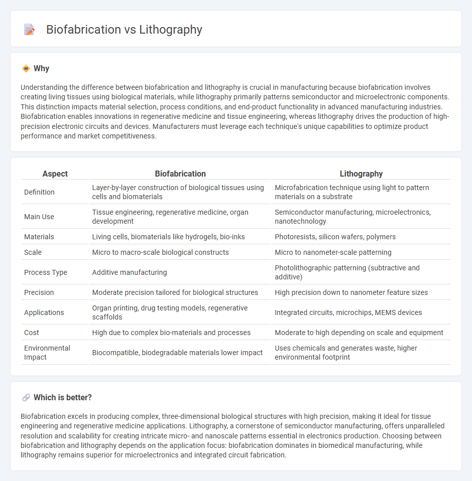 Biofabrication vs Lithography in Manufacturing