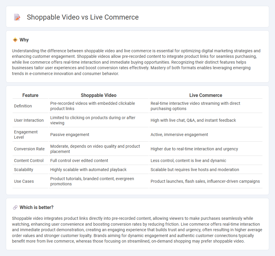 Shoppable Video vs Live Commerce in Commerce