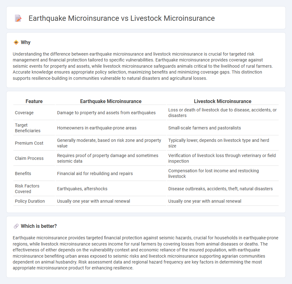 Earthquake Microinsurance vs Livestock Microinsurance in Insurance