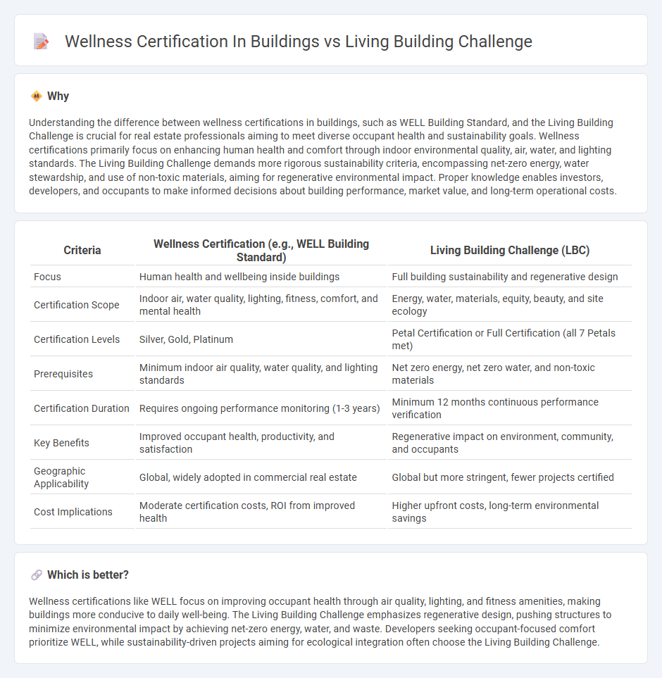 Wellness Certification In Buildings vs Living Building Challenge in Real Estate