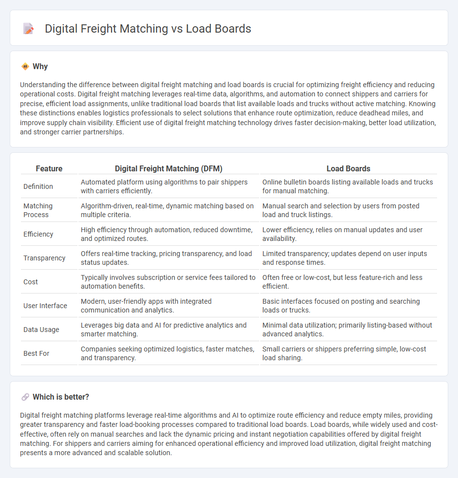 Digital Freight Matching vs Load Boards in Logistics