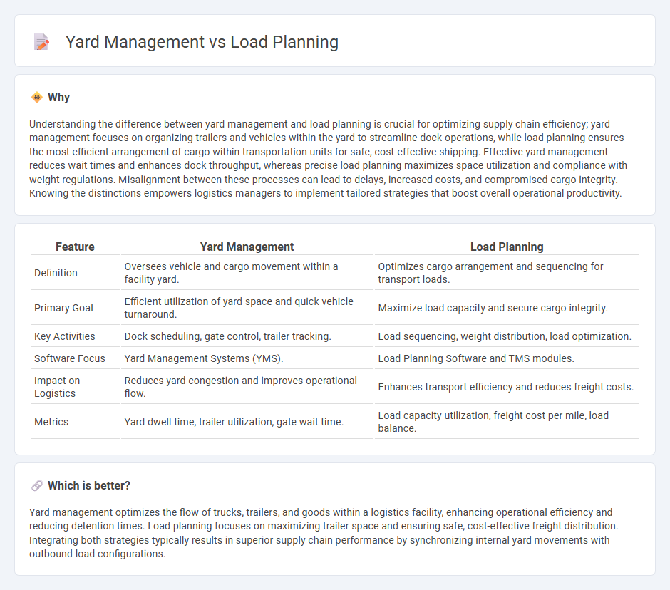 Yard Management vs Load Planning in Logistics
