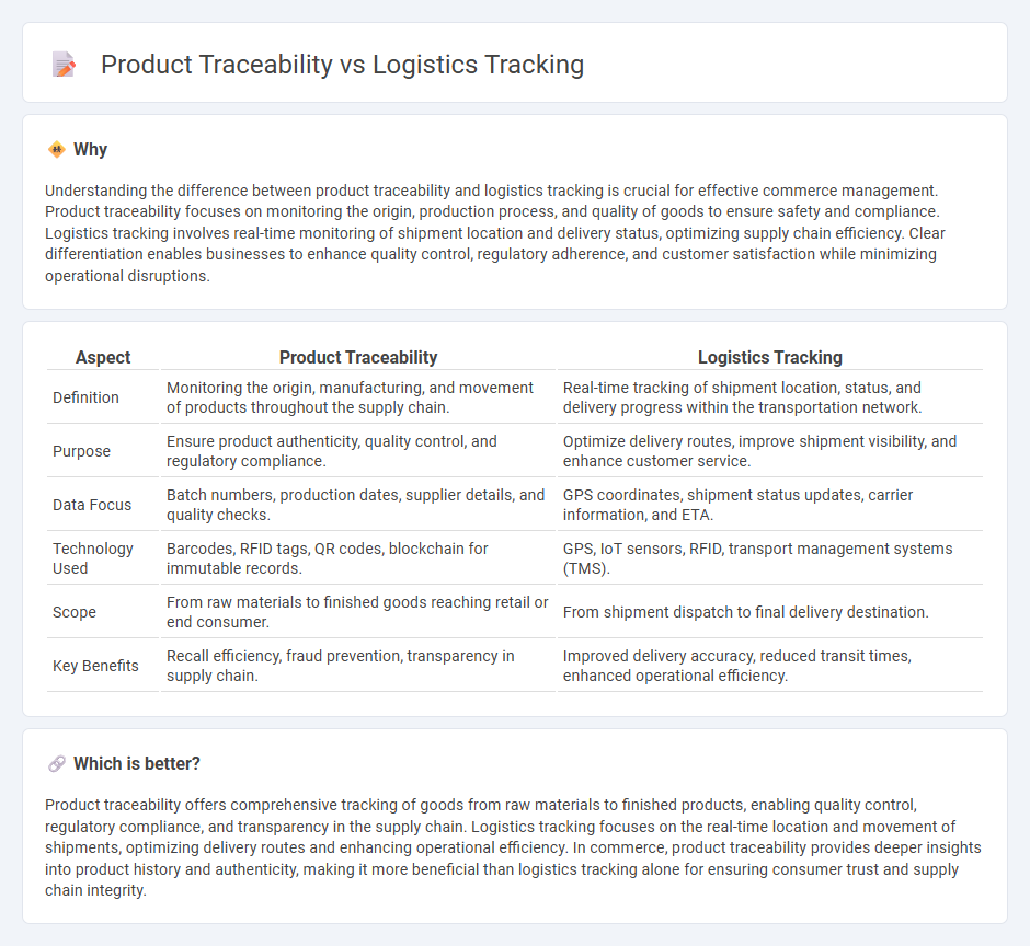 Product Traceability vs Logistics Tracking in Commerce