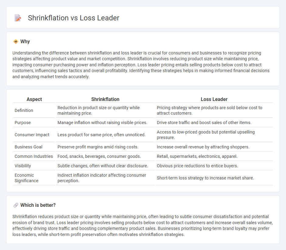 Shrinkflation vs Loss Leader in Economy